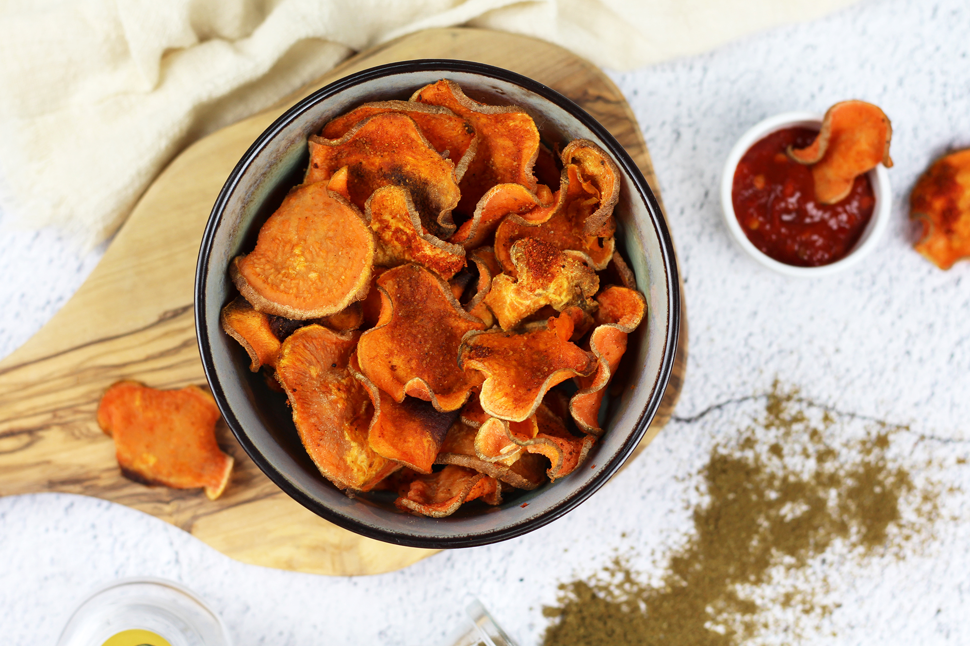 Chipsy z batatów z kuminem