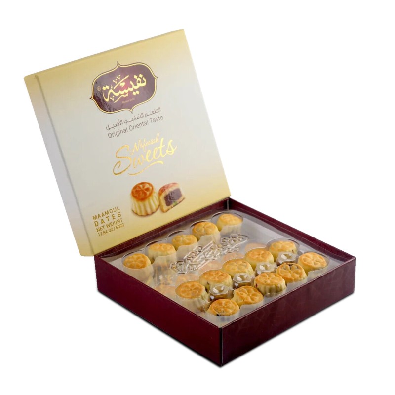 Ciastka Maamoul Premium z Nadzieniem Daktylowym 500g  | Nafeeseh Sweets
